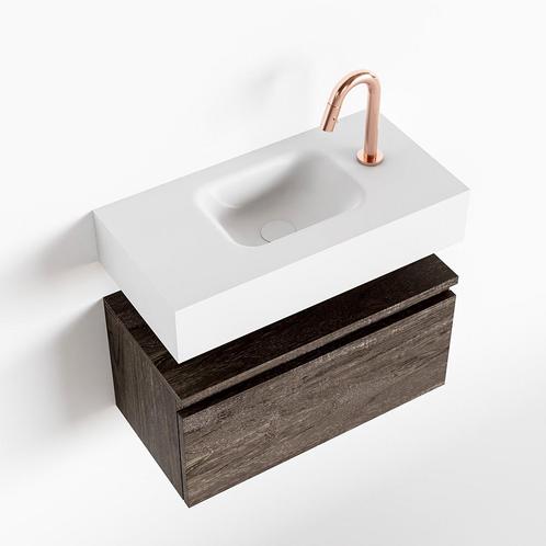 MONDIAZ ANDOR 60cm toiletmeubel dark brown. LEX 60cm, Doe-het-zelf en Verbouw, Sanitair, Bad, Nieuw, Ophalen of Verzenden