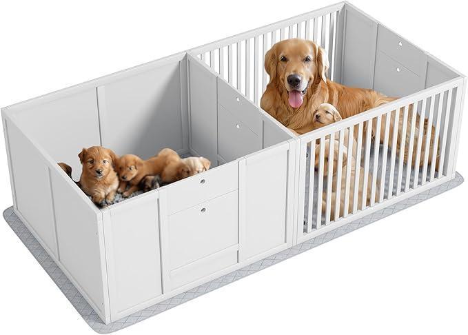 Werpkist - werpbox -  met uitloopren - MDF Wit, Dieren en Toebehoren, Honden-accessoires, Nieuw, Ophalen of Verzenden