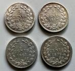 Nederland. Willem III. 5 Cents 1855, 1862, 1863 en 1879, Postzegels en Munten, Munten | Nederland
