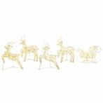 vidaXL LED Rendieren met 40 LED 5 pcs Goud PET, Diversen, Kerst, Verzenden, Nieuw