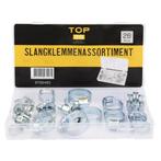 Topgear Slangklemmen Assortiment - 26-delig - Diverse Mat..., Doe-het-zelf en Verbouw, IJzerwaren en Bevestigingsmiddelen, Ophalen of Verzenden