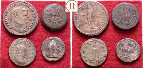 Lot 4 munten ( 1 x Grieche ) Antike Roemisches Kaiserreich:, Postzegels en Munten, Munten | Europa | Niet-Euromunten, Verzenden