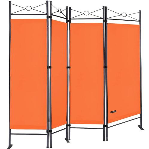 Kamerscherm Inklapbaar 180 x 163cm Oranje (Meubelen), Huis en Inrichting, Kasten | Televisiemeubels, Nieuw, Verzenden