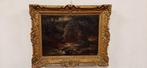 Scuola di Barbizon (XIX) - Paesaggio serale, Antiek en Kunst, Kunst | Schilderijen | Klassiek