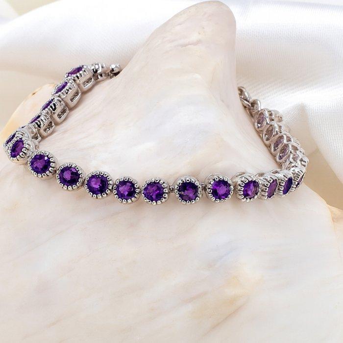 Zonder minimumprijs - Armband Verguld Amethist - 18K goud, Sieraden, Tassen en Uiterlijk, Armbanden