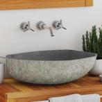 Riviersteen Wastafel Ovaal 53cm | Retourdeal | 53% Korting, Doe-het-zelf en Verbouw, Sanitair, Ophalen of Verzenden, Nieuw, Steen