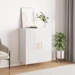 vidaXL Dressoir 69,5x34x90 cm bewerkt hout hoogglans wit, Huis en Inrichting, Kasten | Dressoirs, Verzenden, Nieuw, 50 tot 100 cm