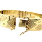 Vintage gouden bangle met gravure 14 krt, Ophalen of Verzenden, Nieuw