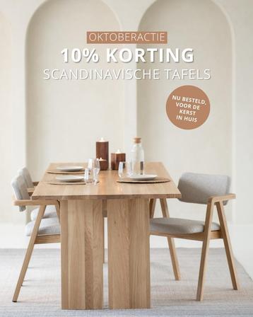 10% korting: Massief eikenhouten eettafels van Sav en Okse beschikbaar voor biedingen