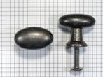 Knop ovaal ijzer geroest en gelakt 41 x 25 mm, Verzenden, Nieuw