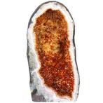 Citrine Geode - 50x23x17 cm- 22 kg, Verzamelen, Mineralen en Fossielen