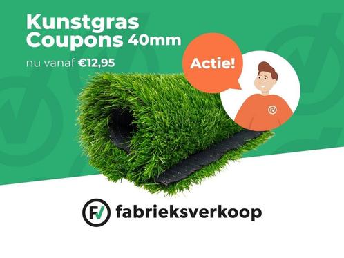 Kunstgras 40mm Actie, Restanten nu vanaf €12,95 p/m², Tuin en Terras, Gras en Kunstgras, Kunstgras, Nieuw, Ophalen