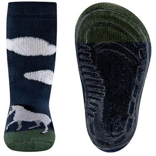 Antislipsok Ewers - Donkerblauw met Groen - Grijs Paard en W, Kinderen en Baby's, Babykleding | Schoentjes en Sokjes, Meisje, Nieuw
