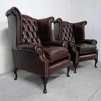 Chesterfield style - Fauteuil (2) - Hout, Leder - Koningin