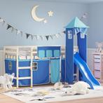 vidaXL Gordijnen voor hoogslaper met toren polyester blauw, Huis en Inrichting, Verzenden, Nieuw, Blauw
