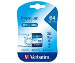 Verbatim | SDXC | 64 GB | 90 MB/s | Premium, Audio, Tv en Foto, Fotografie | Geheugenkaarten, Nieuw, Verzenden