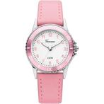 Garonne kinderhorloge 27 mm metaal-leder zilverkleurig-roze, Verzenden, Nieuw