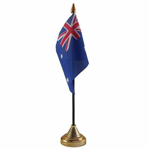 Australie versiering tafelvlag 10 x 15 cm - Australie vers.., Hobby en Vrije tijd, Feestartikelen, Ophalen of Verzenden