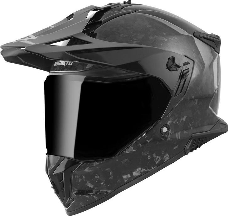 Bogotto FG-601 Forged Carbon Zwart Enduro Helm, Motoren, Kleding | Motorhelmen, Offroadhelm, Heren, XXL, Nieuw met kaartje, Overige merken