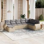 vidaXL 8-delige Loungeset met kussens poly rattan gemengd, Nieuw, 8 zitplaatsen, Loungeset, Verzenden