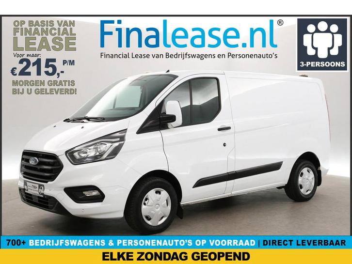 Ford Transit Custom 280 2.0 TDCI L1H1 Airco 3 Persoons, Auto's, Bestelauto's, Lease, Handgeschakeld, Diesel, Ford, Wit, Verzenden