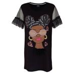 Verysimple • lang zwart shirt met dame • 36 (IT42), Verzenden, Nieuw, Maat 36 (S), Verysimple