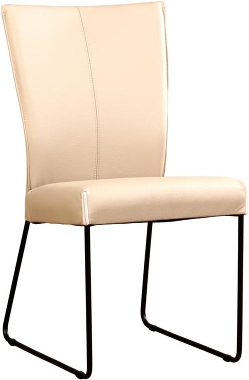 Taupe leren industriële eetkamerstoel - Toledo Leer Mastic (, Huis en Inrichting, Stoelen, Eén, Overige kleuren, Nieuw, Leer, Ophalen of Verzenden
