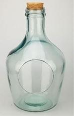 Fles Bottle Terrarium D18 H30.6 gat D10 glazen fles, Huis en Inrichting, Nieuw, Ophalen of Verzenden
