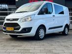 Ford Transit Custom 270 2.0 TDCI L1H1 EURO6 Dubbelcabine, Ai, Auto's, Stof, Gebruikt, Wit, Dealer onderhouden
