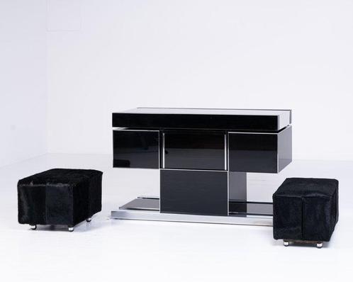 Mario Sabot - Willy Rizzo - Bar (3) - Hout, Leder, Staal, Antiek en Kunst, Kunst | Designobjecten