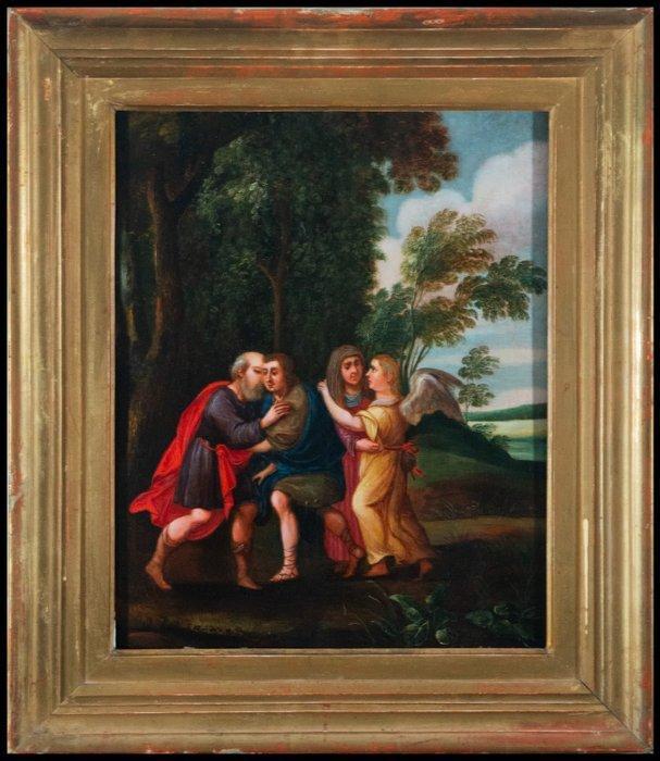 School of Antwerp (XVIII) - Tobias and the Angel, Antiek en Kunst, Kunst | Schilderijen | Klassiek