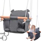 Houten kinder / babyschommel grijs - in hoogte verstelbaar -, Kinderen en Baby's, Speelgoed | Buiten | Speeltoestellen, Ophalen of Verzenden