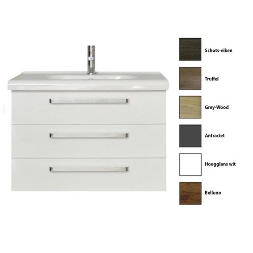 Badkamermeubelset Sanicare Q9 3 Laden 100cm Hoogglans Wit, Doe-het-zelf en Verbouw, Sanitair, Bad, Nieuw, Chroom, Ophalen of Verzenden