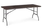 Campingtafel opvouwbaar 179x74 | Houtlook | Premium | Gra..., Ophalen of Verzenden, Nieuw