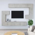 vidaXL Tv-wandmeubel bewerkt hout betongrijs, 100 tot 150 cm, Verzenden, Nieuw, Minder dan 100 cm