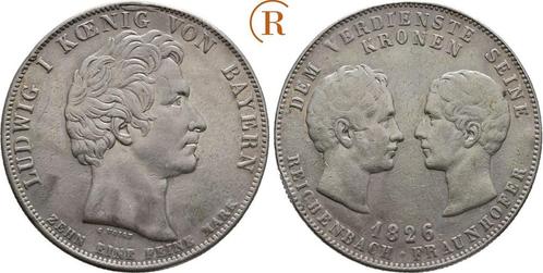 Geschichtstaler, daalder Reichenbach en Fraunhofer 1826 B..., Postzegels en Munten, Munten | Europa | Niet-Euromunten, Verzenden