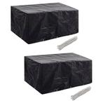 vidaXL Tuinmeubelhoezen poly rattan 2 st 6-persoons 240x140, Tuin en Terras, Tuinmeubel-accessoires, Verzenden, Nieuw