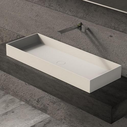 Opbouw Waskom Ideavit Solidjoy 100x37,5x11 cm Solid Surface, Doe-het-zelf en Verbouw, Sanitair, Overige typen, Nieuw, Ophalen of Verzenden