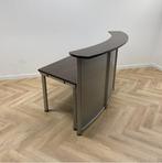 balie met bureau (hxbxd) 110x250x115 cm, donker bruin -, Ophalen of Verzenden, Gebruikt, Bureau