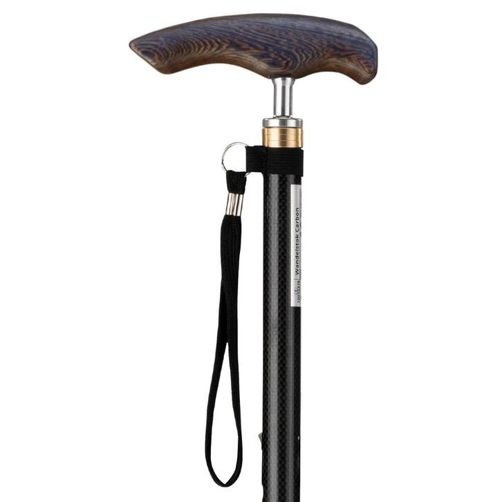 MultiMotion wandelstok Carbon met houten handvat, Diversen, Verpleegmiddelen, Ophalen of Verzenden