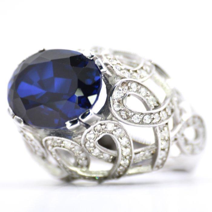 Zonder minimumprijs - Ring Platina - 10.90ct. tw. Diamant, Sieraden, Tassen en Uiterlijk, Ringen