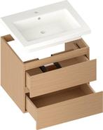 2dekans | Mirlux Badkamermeubel Licht Eiken 60 cm - Wastafel, Ophalen of Verzenden, Zo goed als nieuw