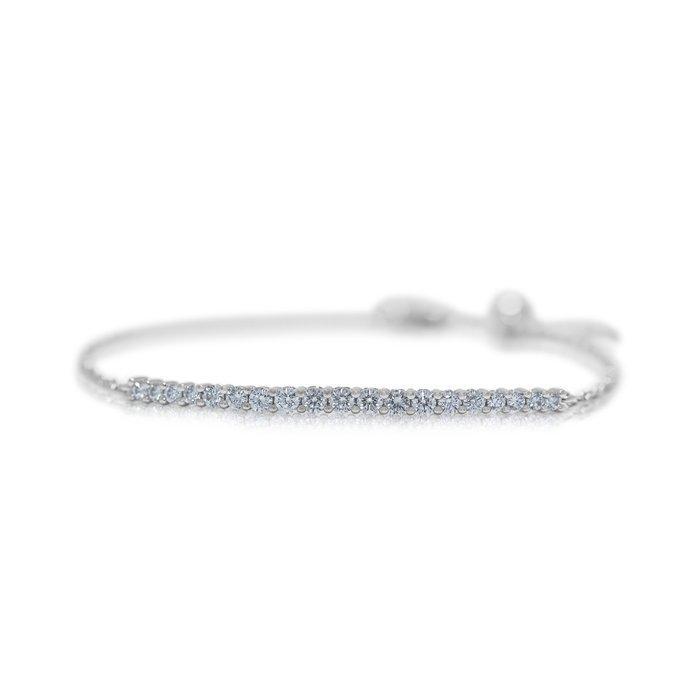 Armband - 18 karaat Witgoud - 0.57ct. tw. Diamant, Sieraden, Tassen en Uiterlijk, Armbanden