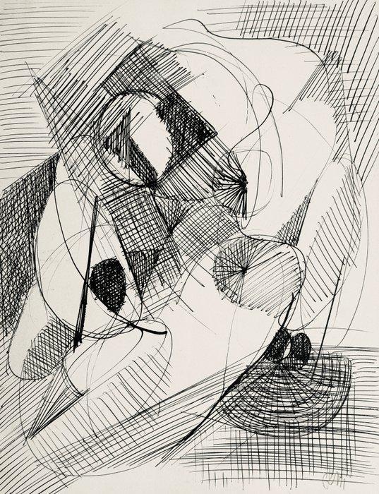 René Mels ( 1909-1977) - Rythmes croisés vers 1950, Antiek en Kunst, Kunst | Designobjecten