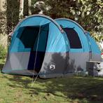 vidaXL Tunneltent 4-persoons waterdicht blauw, Verzenden, Nieuw, Tot en met 2
