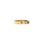 Gouden ring met smaragd en diamant 18 krt, Nieuw, Ophalen of Verzenden