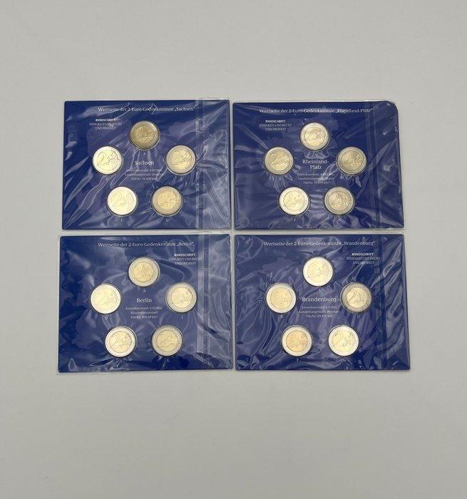 Duitsland. 2 Euro 2016/2020 (4 sets - 20 coins) (Zonder, Postzegels en Munten, Munten | Europa | Euromunten