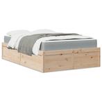 vidaXL Bed met matras massief grenenhout 140x190 cm, Bruin, Verzenden, Hout, Nieuw