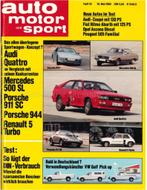 1982 AUTO MOTOR UND SPORT 10 DUITS, Nieuw, Author