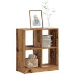 vidaXL Boekenkast 68,5x32x75 cm bewerkt hout oud houtkleurig, Verzenden, Nieuw, Overige houtsoorten